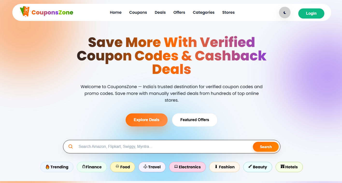 CouponsZone top coupon sites in India